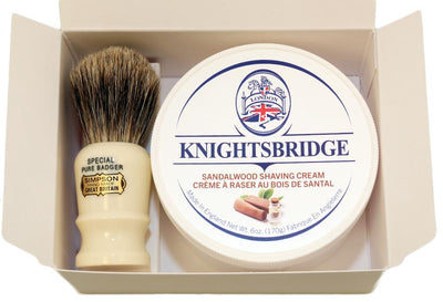 Knightsbridge Gift Set with Shaving Cream & Brush
